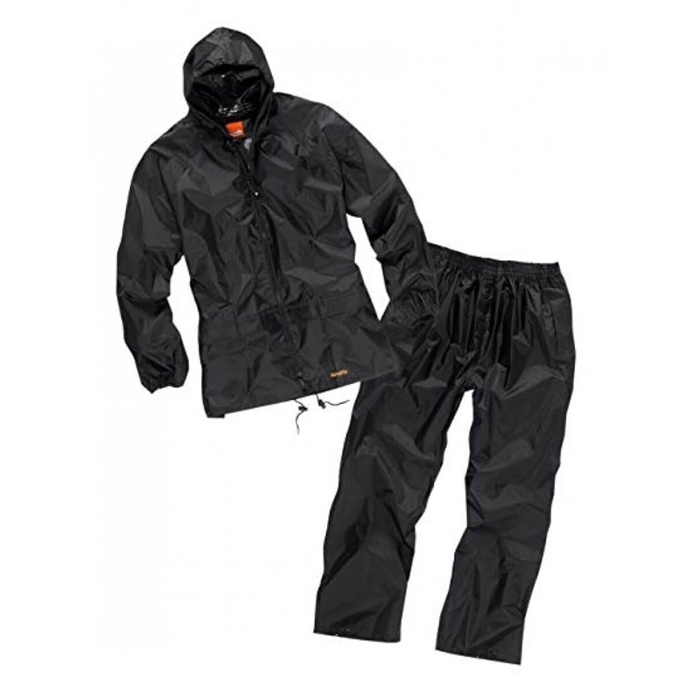 Scruffs Waterproof Rainsuit Black Large 2 Piece Waterproof