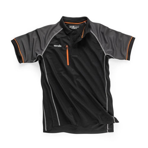 Black polo clearance shirts workwear